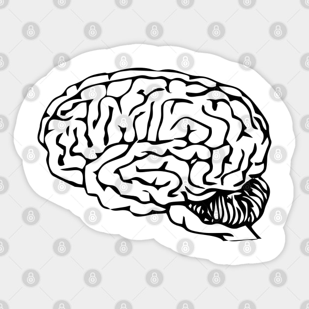 human brain Sticker by RosArt100